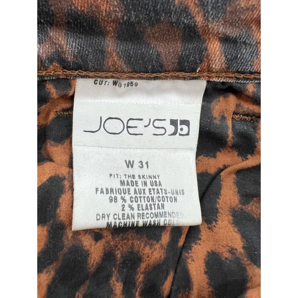 Leopard Print Skinny Jeans - Brown/Black - Picture 4 of 8